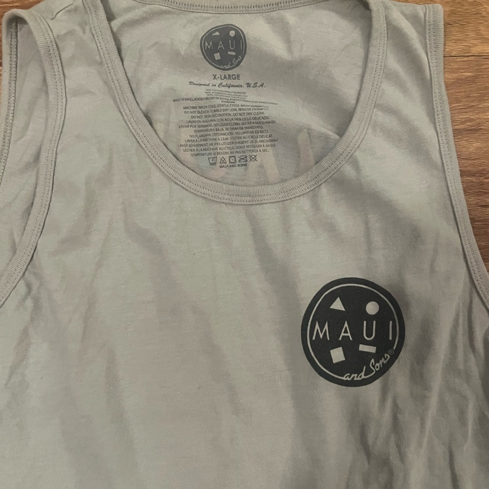 Maui and Sons Mint Green Retro Print Tank Top